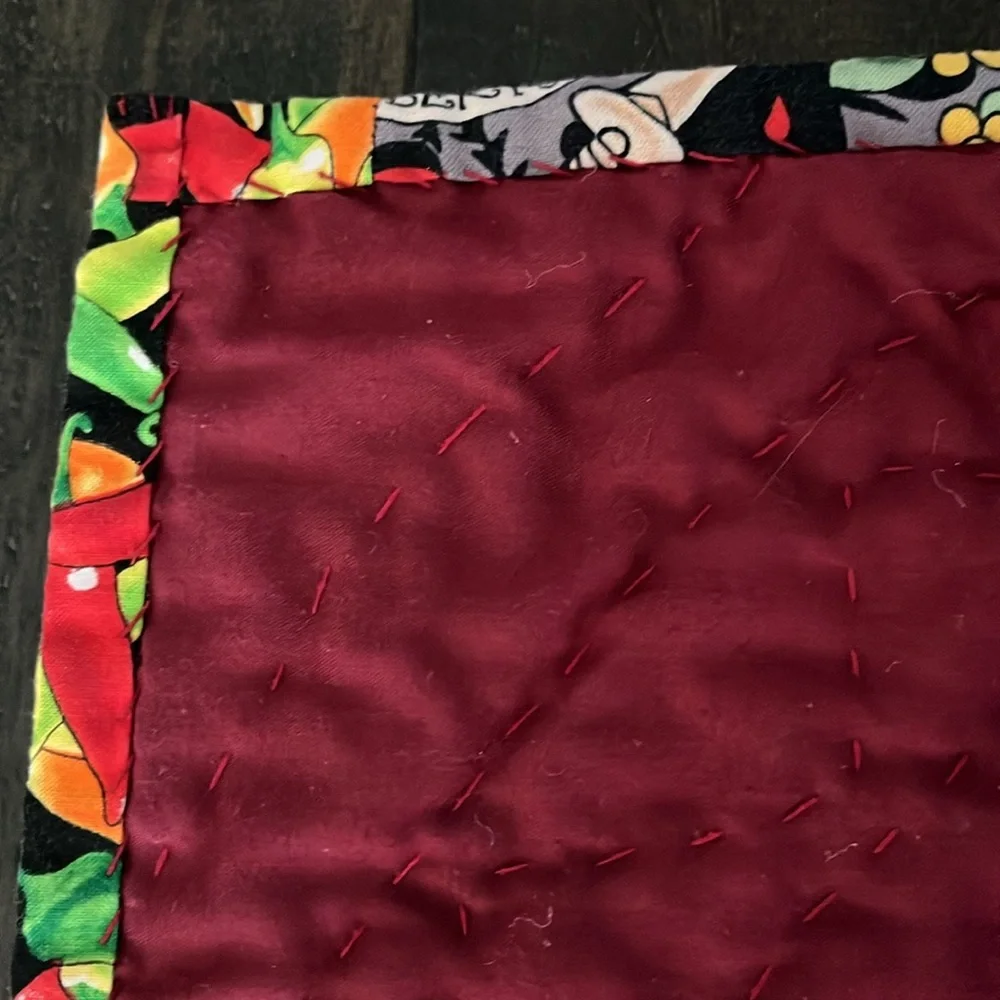 Unique/One-of-A-Kind Artisan Crafted Mexican Day of the Dead & Peace Quilt NEW